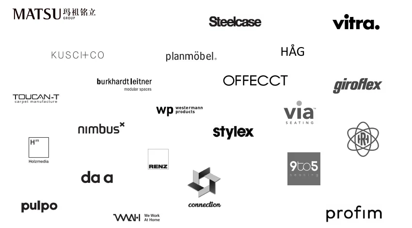 Strategic partner logo wall from the Aoshi company profile